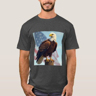 Camiseta de impresión de águila majestuosa