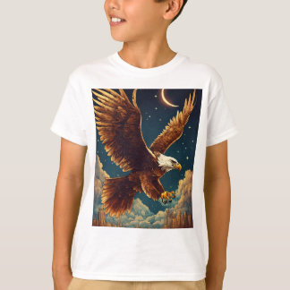 Camiseta de impresión de águila majestuosa