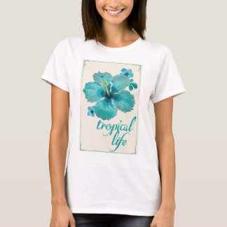 Camiseta de impresión de frangipani de vida tropic