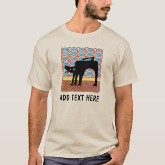 Camiseta de impresión de gato negro japonés