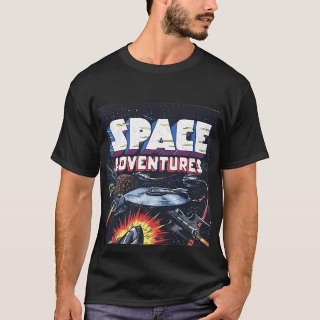 Camiseta de impresión de historietas de Space Adve (Anverso)
