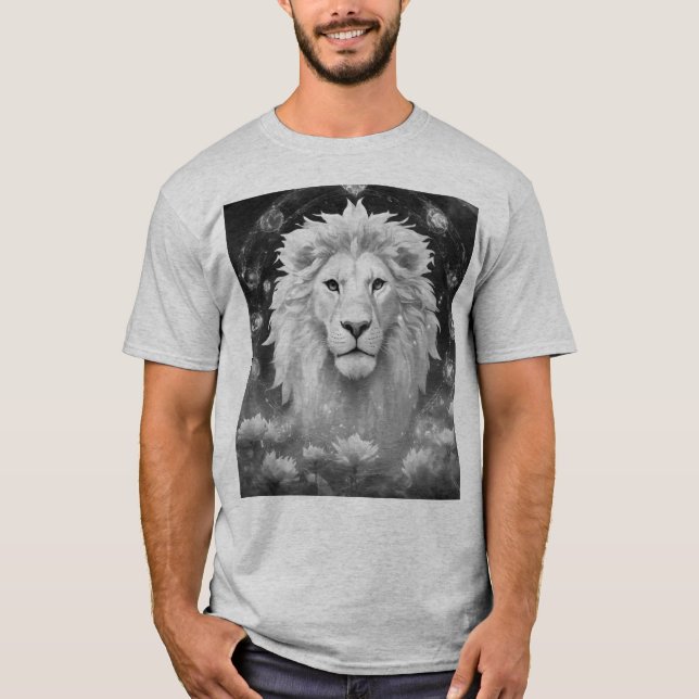 Camiseta de impresión de león (Anverso)