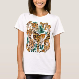 Camiseta de impresión de leopardo elegante - Negri