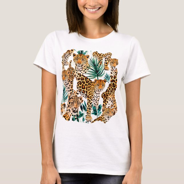 Camiseta de impresión de leopardo elegante - Negri (Anverso)