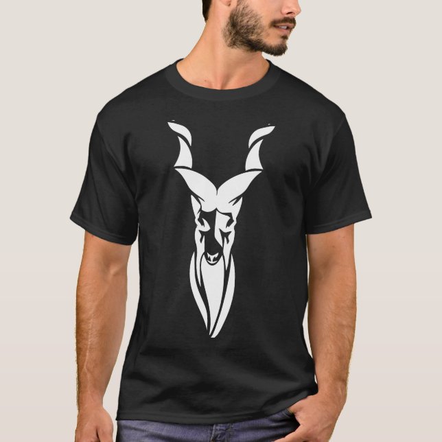 Camiseta de impresión de Markhor negro (Anverso)