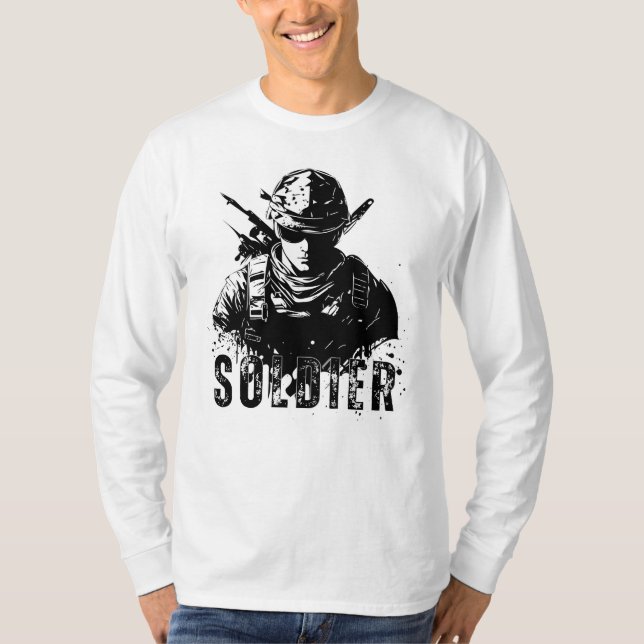 CAMISETA DE IMPRESIÓN DE SOLDADO (Anverso)