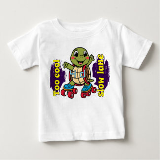 Camiseta de impresión de tortuga corta para bebé