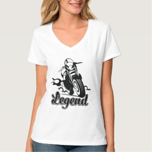 Camiseta de impresión fotográfica de motocicleta L
