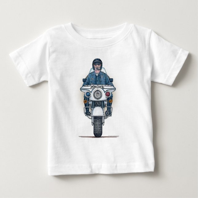 Camiseta de infante de motocicleta policial (Anverso)