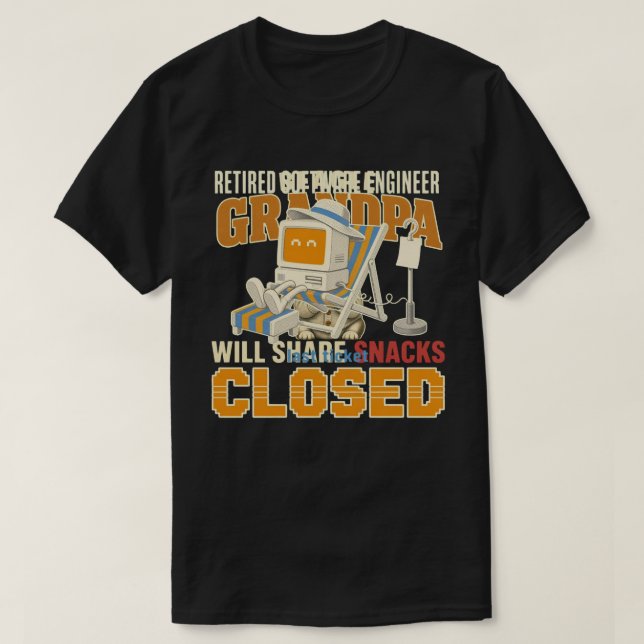 Camiseta de Ingeniero de Software Retirado Último  (Diseño del anverso)