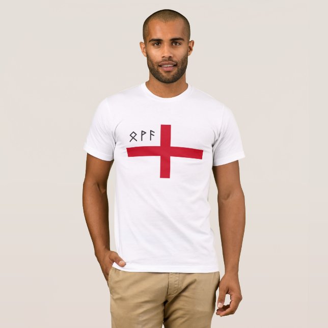 Camiseta de Inglaterra - bandera con las runas (Anverso completo)