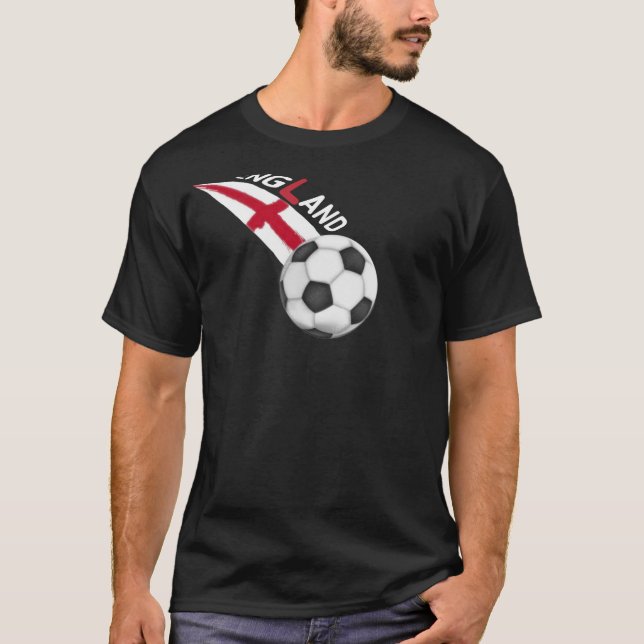 Camiseta de Inglaterra negra. 02 (Anverso)