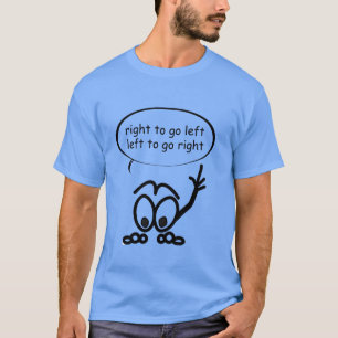 Camiseta de instrucciones a la izquierda para nave
