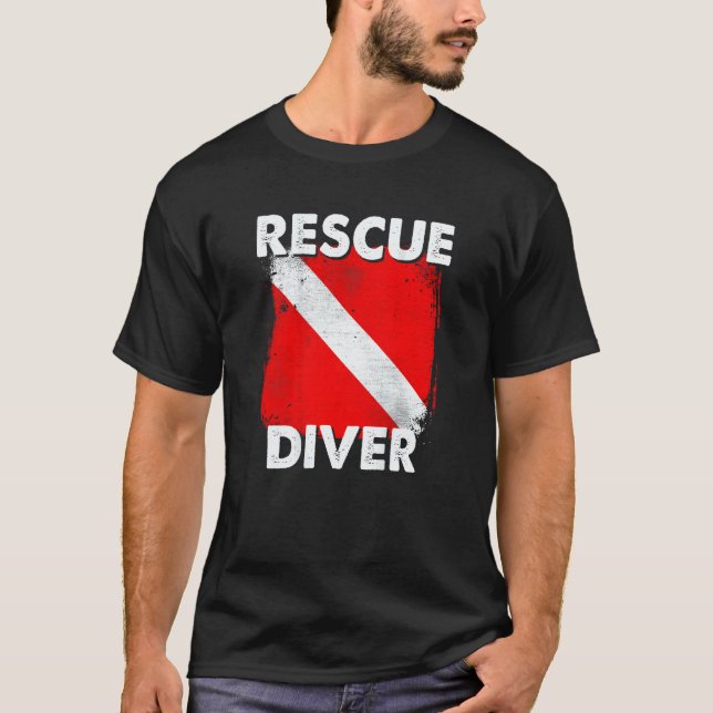 Camiseta de Instructor de Buceo de Rescate SCUBA,  (Anverso)