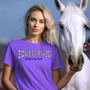 Camiseta de instructor de equitación a caballo