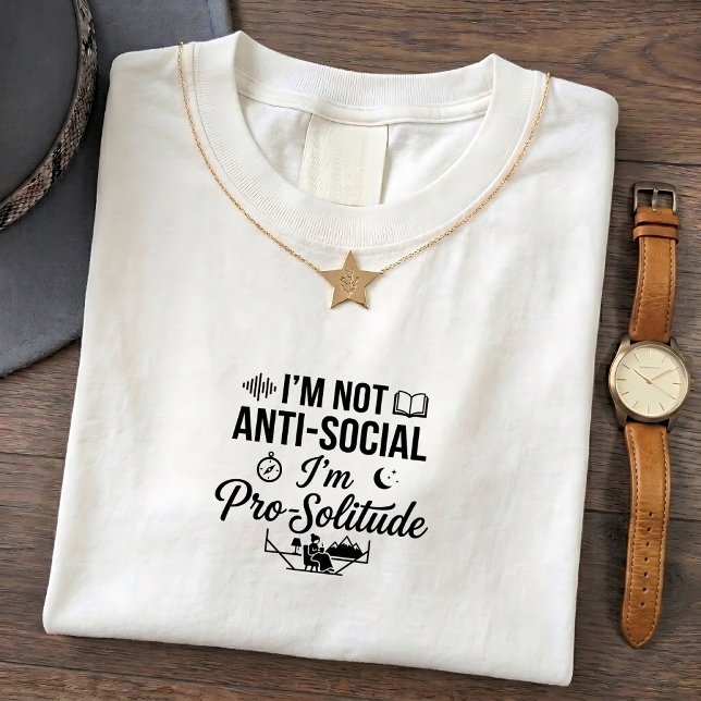 Camiseta de Introvertido - Diseño de Cita Antisoci (Subido por el creador)