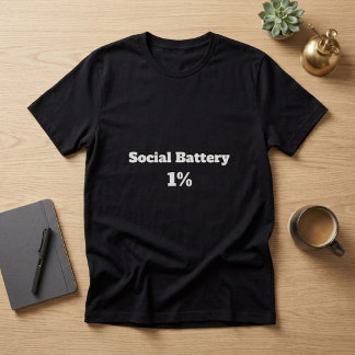 Camiseta de introvertido divertida batería social 