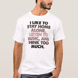 Camiseta de introvertido divertido que piensa dema