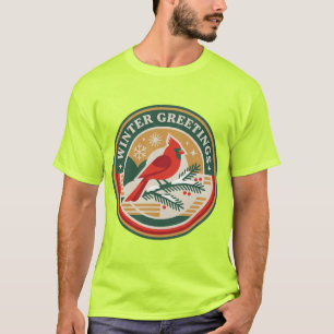Camiseta de invierno Saludos Jersey Pájaro Cardena
