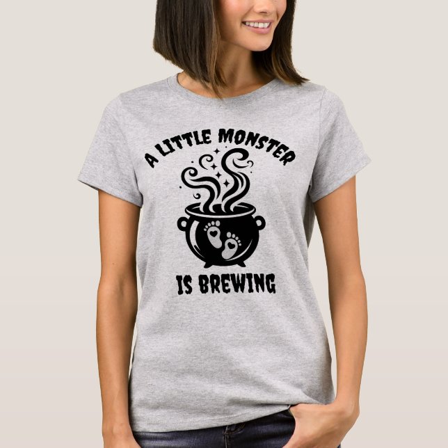 Camiseta de Invitación de embarazo de Halloween (Anverso)