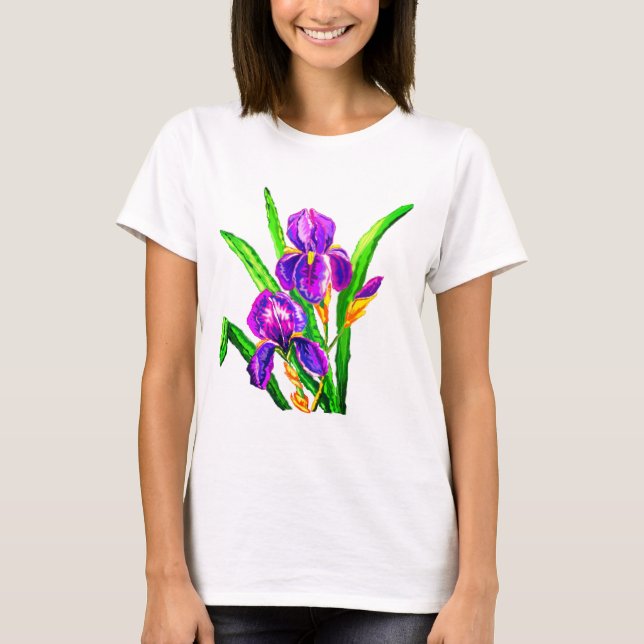Camiseta de Iris Flowers (Anverso)