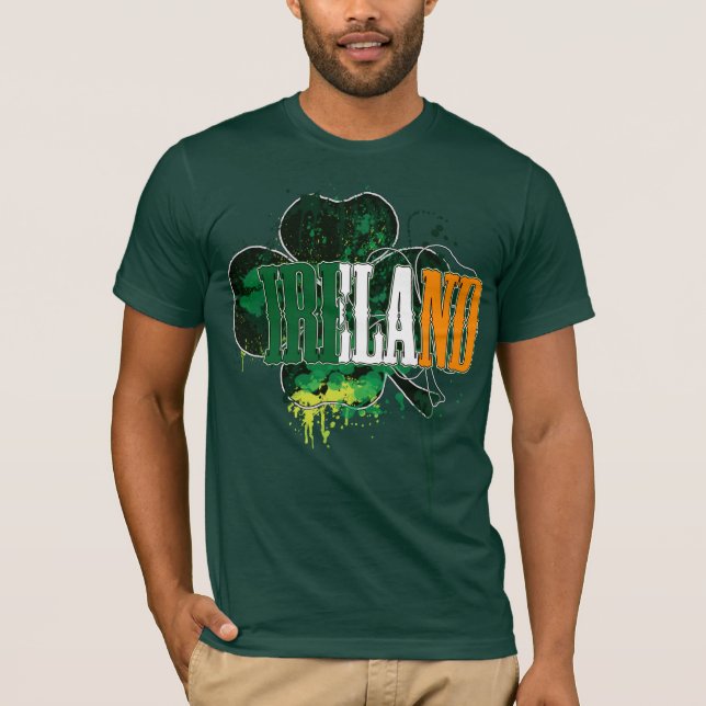 Camiseta de Irlanda (trébol pintado) (Anverso)