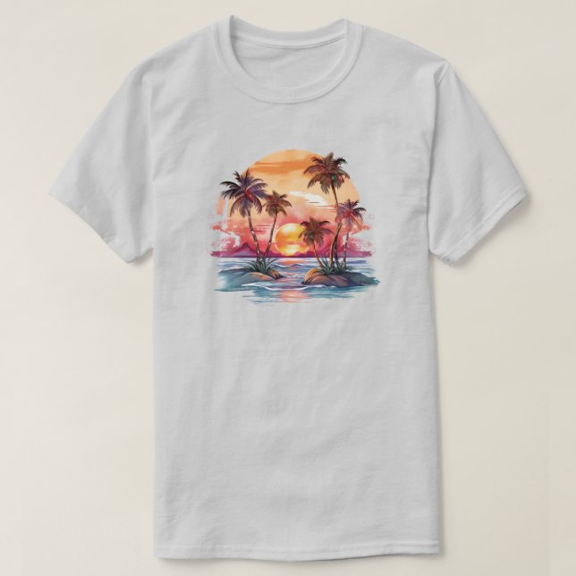 Camiseta de Isla Tropical (Diseño del anverso)