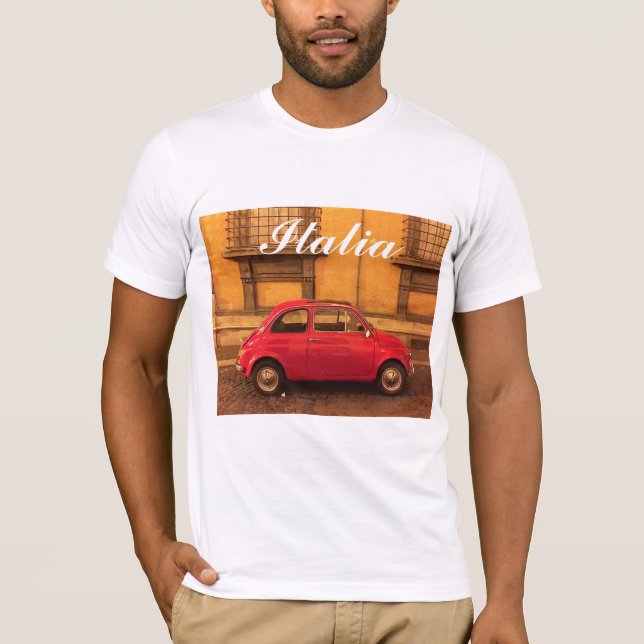 Camiseta de Italia - vintage Fiat 500 (Anverso)