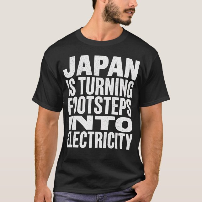 Camiseta de Japón Convierte Huellas en Electricida (Anverso)