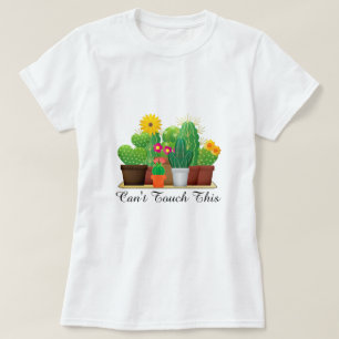 Camiseta de jardín / cactus con flores amarillas