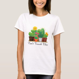 Camiseta de jardín / cactus con flores amarillas