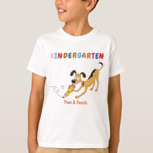Camiseta de jardín de infancia Perro y Lápiz