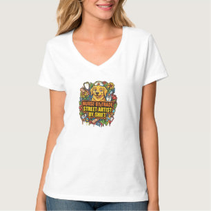 Camiseta de jardín floral de perro dachshund