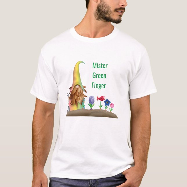 Camiseta de jardinería masculina "Mister Green Fin (Anverso)
