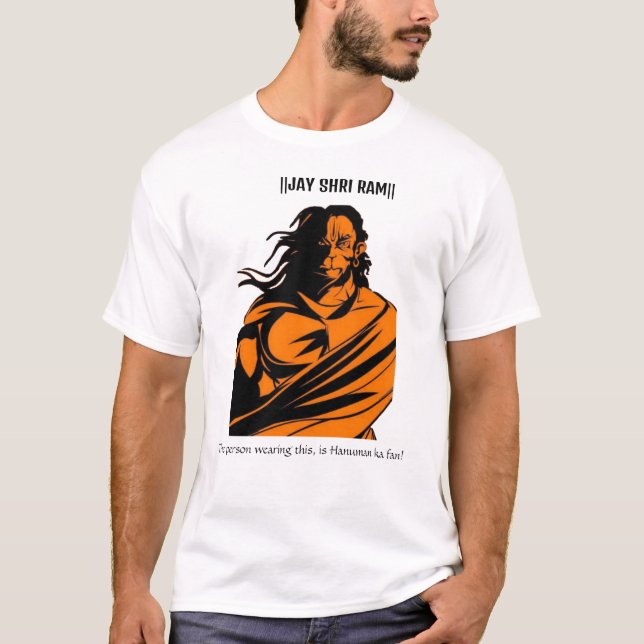 Camiseta de Jay Shri Ram Hanuman (Anverso)