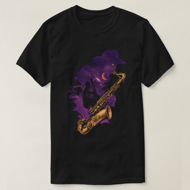 Camiseta de jazz de medianoche (Diseño del anverso)