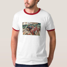 Camiseta de jengibre adulto 'Red Bicycles'