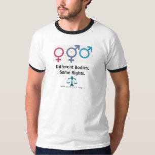 Camiseta de jengibre masculino - diferentes cuerpo