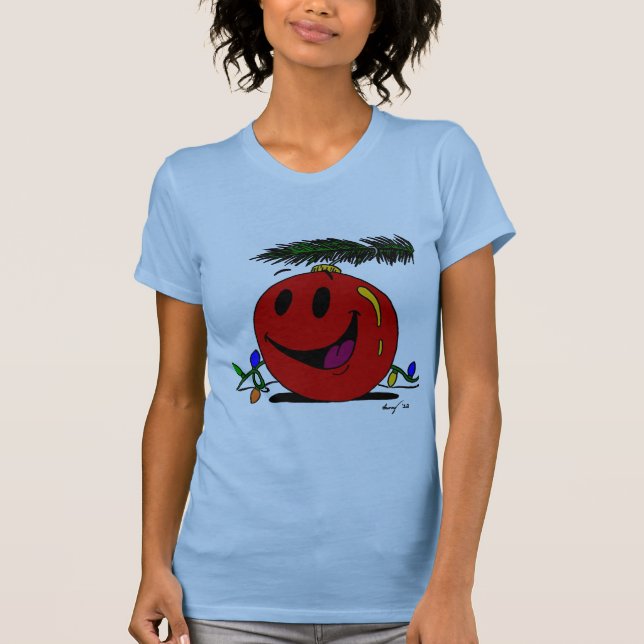 Camiseta de Jersey de Happy Ornament Womens (Anverso)