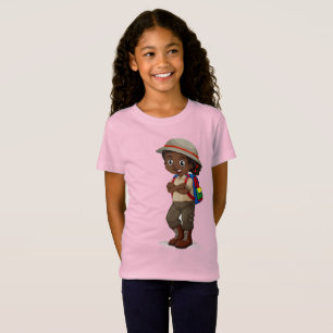 Camiseta de Jersey del Chica fino rosado de Advent