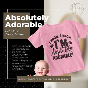 Camiseta de jersey fina Absolutely Adorable para b