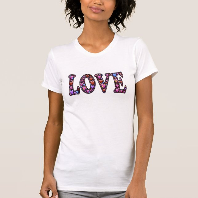 Camiseta de Jersey fina de amor/ropa de mujer (Anverso)