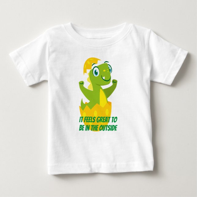Camiseta de jersey fina para bebé de pollito de di (Anverso)