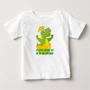 Camiseta de jersey fina para bebé Dino Chick