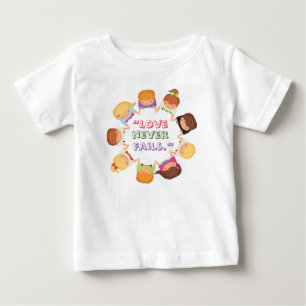 Camiseta de Jersey fina para bebés con flores de b
