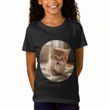 Camiseta de jersey fina para niña