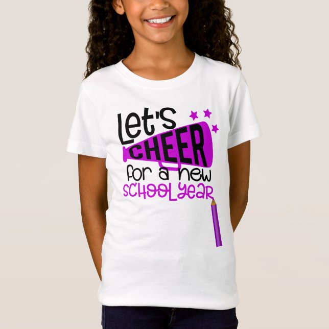 Camiseta de jersey fina para niñas escolares (Anverso)