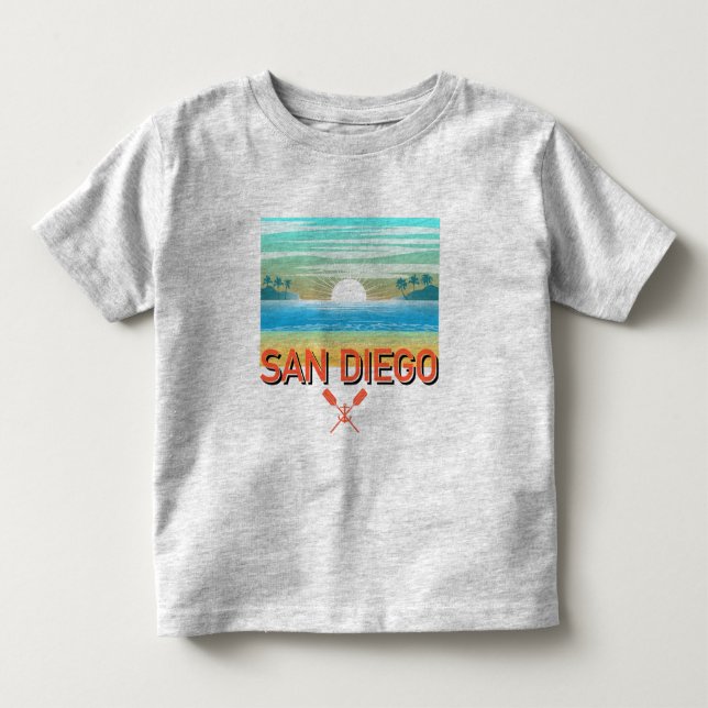 Camiseta de jersey fina para niños pequeños con di (Anverso)