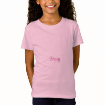 Camiseta de jersey fina rosa para niñas