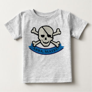 Camiseta de jersey fino gris de bebé - Cráneo